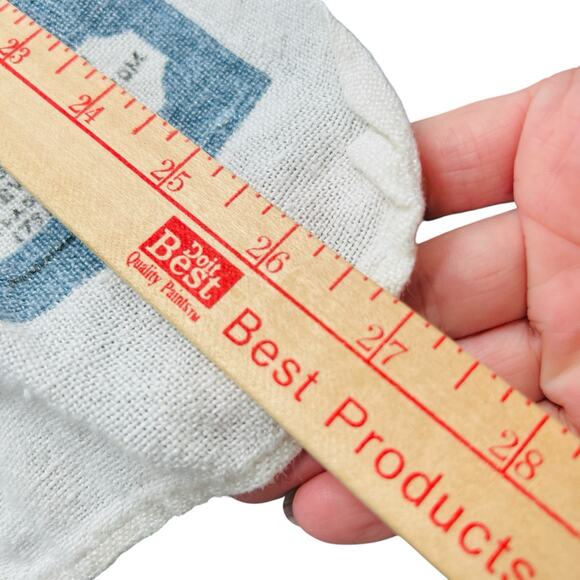 Kay Dee VTG 1950s MCM Hand Printed Linen Tea Towel Set American Pewter Kitchen - Picture 16 of 16